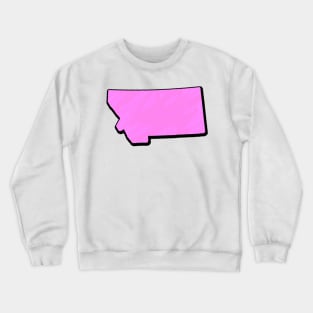 Pink Montana Outline Crewneck Sweatshirt
